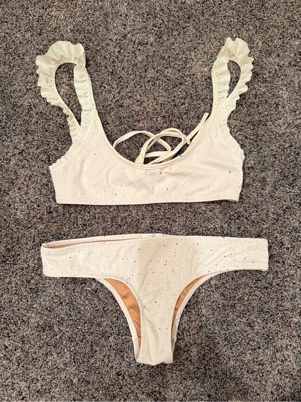 MADE BY DAWN Petal Top + Bottom Bikini Set M/L $235
